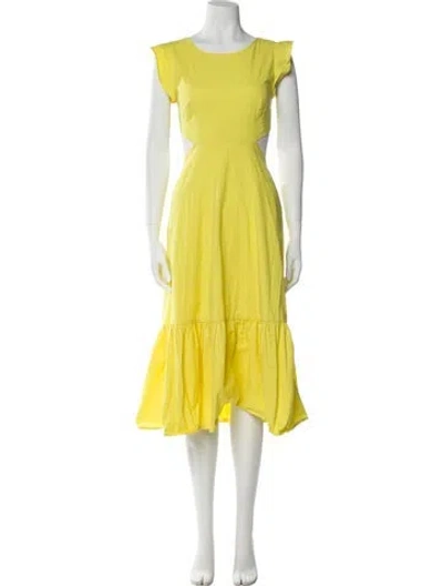 Pre-owned Marissa Webb Crew Neck Midi Length Dress In Yellow