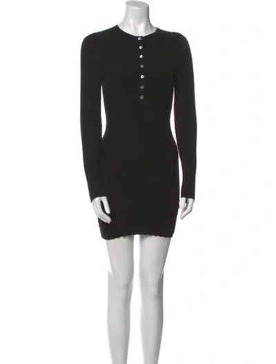 Pre-owned Marissa Webb Crew Neck Mini Dress In Black