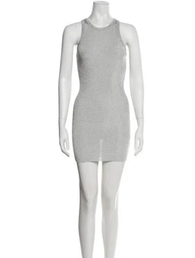 Pre-owned Marissa Webb Crew Neck Mini Dress In Grey