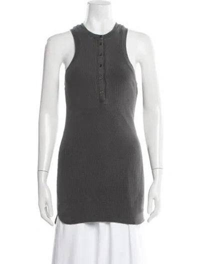 Pre-owned Marissa Webb Crew Neck Sleeveless Polo In Grey