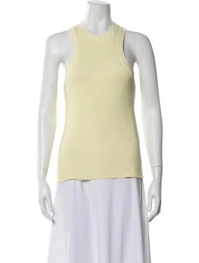 Pre-owned Marissa Webb Crew Neck Sleeveless Top In Yellow