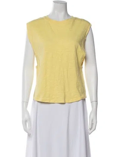 Pre-owned Marissa Webb Crew Neck Sleeveless Top In Yellow