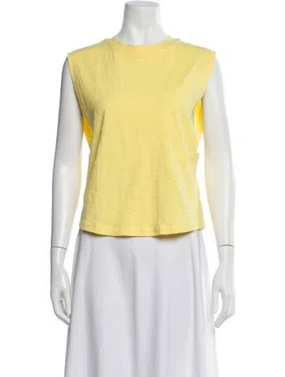 Pre-owned Marissa Webb Crew Neck Sleeveless T-shirt In Yellow