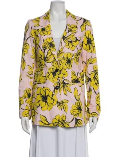 Pre-owned Marissa Webb Floral Print Blazer In Pink