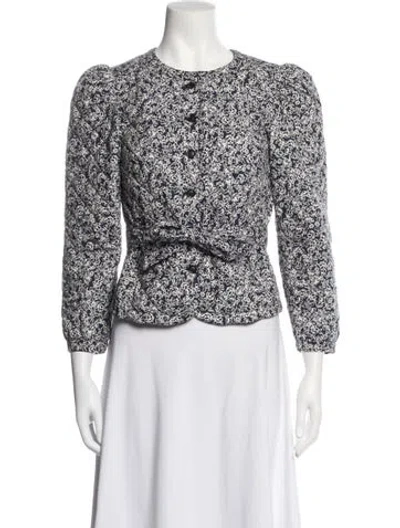 Pre-owned Marissa Webb Floral Print Jacket In White