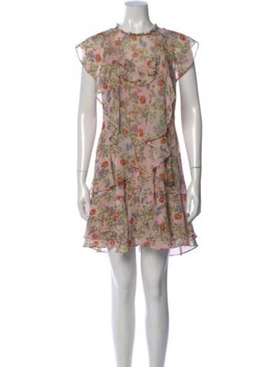 Pre-owned Marissa Webb Floral Print Mini Dress In Pink