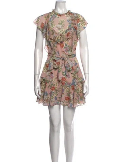 Pre-owned Marissa Webb Floral Print Mini Dress In Pink