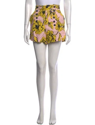 Pre-owned Marissa Webb Floral Print Mini Shorts In Pink