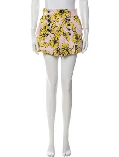 Pre-owned Marissa Webb Floral Print Mini Shorts In Pink