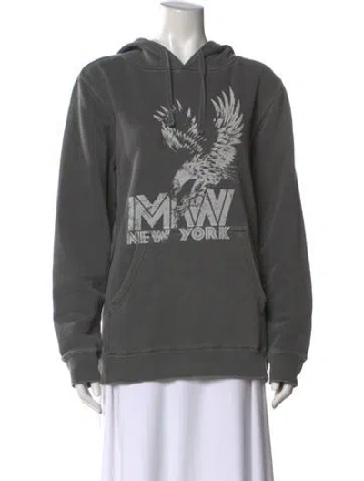 Pre-owned Marissa Webb Graphic Print Crew Neck Sweatshirt In Gray