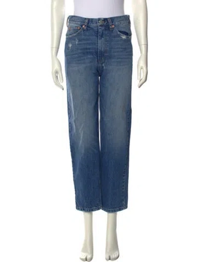 Pre-owned Marissa Webb High-rise Straight Leg Jeans In Blue