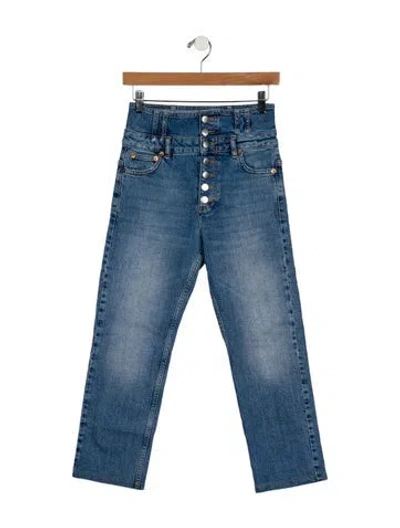 Pre-owned Marissa Webb High-rise Straight Leg Jeans In Blue