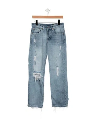 Pre-owned Marissa Webb High-rise Straight Leg Jeans In Blue