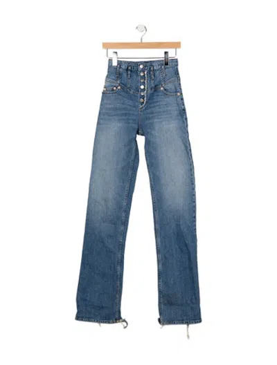 Pre-owned Marissa Webb High-rise Straight Leg Jeans In Blue