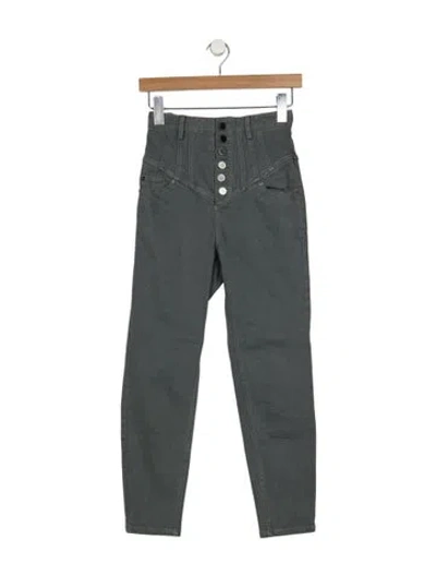 Pre-owned Marissa Webb High-rise Straight Leg Jeans In Gray