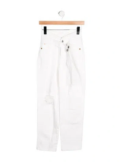 Pre-owned Marissa Webb High-rise Straight Leg Jeans In Neutral