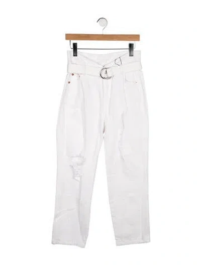 Pre-owned Marissa Webb High-rise Straight Leg Jeans In White