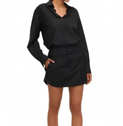 Marissa Webb Kyla Pinstripe Corset Suit Skirt In Tatum Pinstripe In Multi