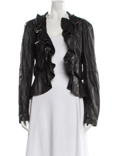 Pre-owned Marissa Webb Lamb Leather Jacket In Black