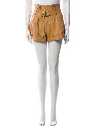 Pre-owned Marissa Webb Lamb Leather Mini Shorts In Blue