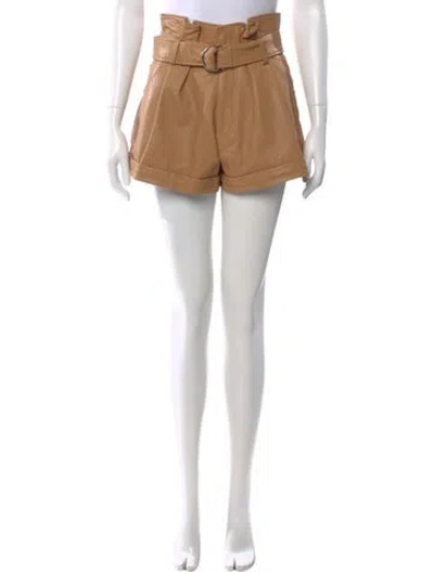 Pre-owned Marissa Webb Lamb Leather Mini Shorts In Neutral