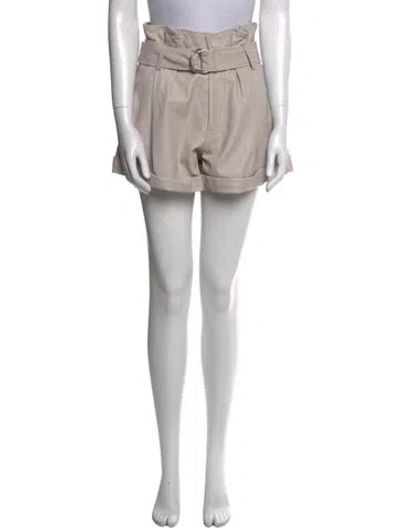 Pre-owned Marissa Webb Lamb Leather Mini Shorts In Neutral