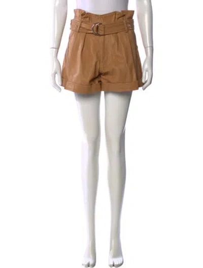 Pre-owned Marissa Webb Lamb Leather Mini Shorts In Neutral