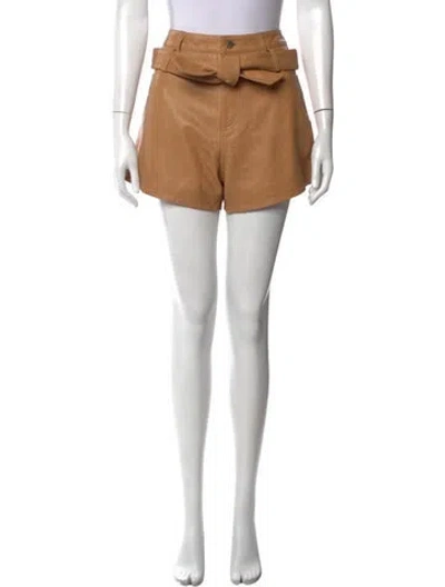 Pre-owned Marissa Webb Lamb Leather Mini Shorts W/ Tags In Neutrals