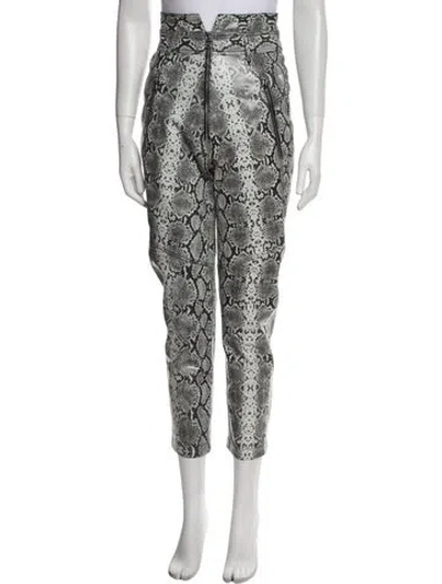 Pre-owned Marissa Webb Lamb Leather Skinny Leg Pants W/ Tags In Gray