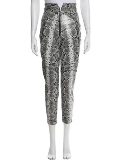 Pre-owned Marissa Webb Lamb Leather Skinny Leg Pants In White