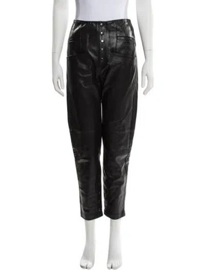 Pre-owned Marissa Webb Lamb Leather Straight Leg Pants W/ Tags In Gray