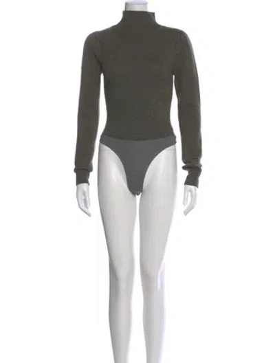 Pre-owned Marissa Webb Lambswool Mock Neck Sweater In Green