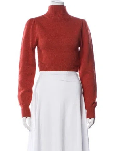 Pre-owned Marissa Webb Lambswool Turtleneck Sweater In Orange