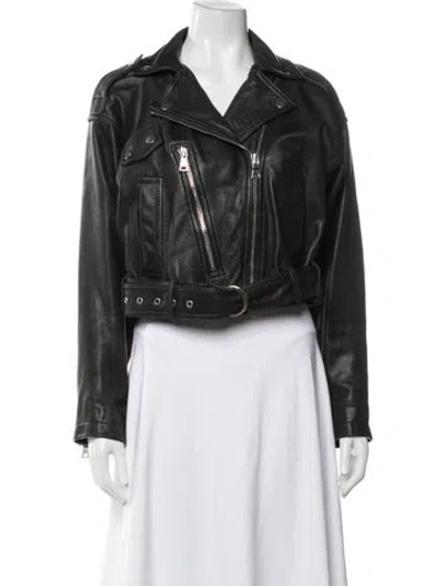 Pre-owned Marissa Webb Leather Biker Jacket In Black