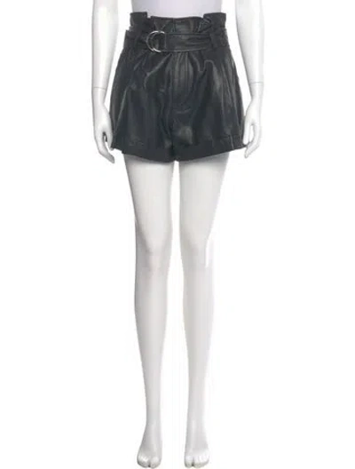 Pre-owned Marissa Webb Leather Mini Shorts In Black