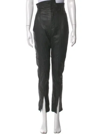 Pre-owned Marissa Webb Leather Skinny Leg Pants In Black