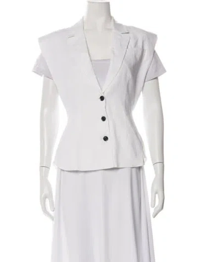Pre-owned Marissa Webb Linen Blazer In White