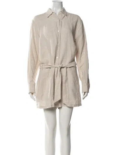 Pre-owned Marissa Webb Linen Jumpsuit In Neutral