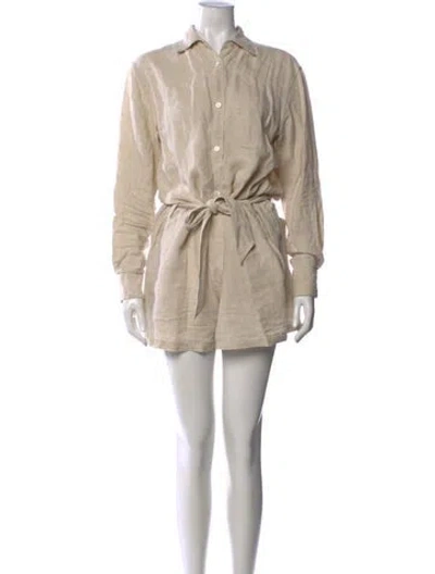 Pre-owned Marissa Webb Linen Jumpsuit In Neutrals