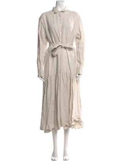 Pre-owned Marissa Webb Linen Knee-length Dress In Neutral