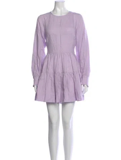 Pre-owned Marissa Webb Linen Mini Dress W/ Tags In Purple