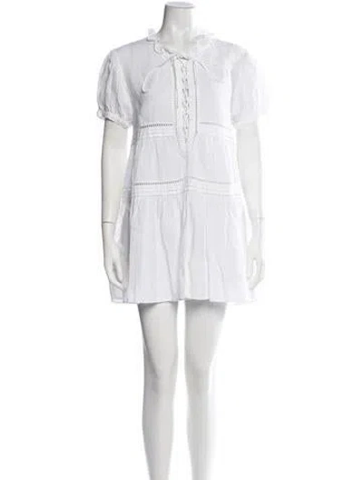 Pre-owned Marissa Webb Linen Mini Dress In White
