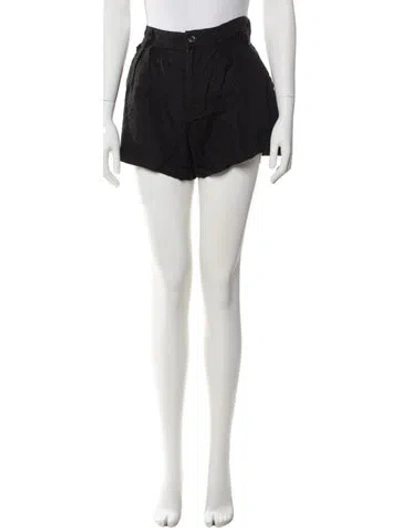 Pre-owned Marissa Webb Linen Mini Shorts In Black
