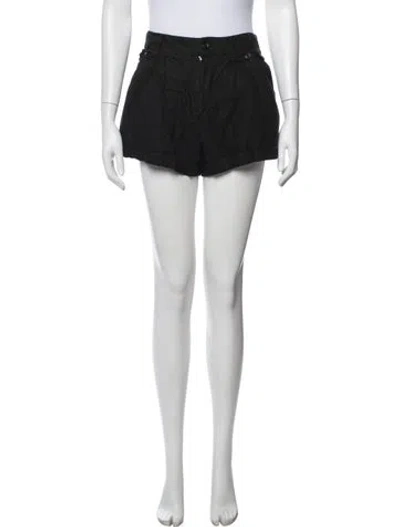 Pre-owned Marissa Webb Linen Mini Shorts In Black