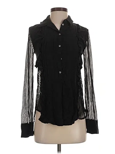 Pre-owned Marissa Webb Long Sleeve Blouse In Black