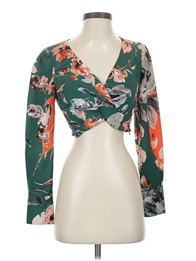 Pre-owned Marissa Webb Long Sleeve Blouse In Green