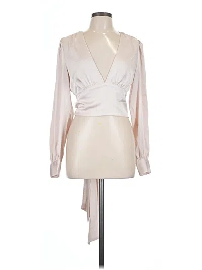 Pre-owned Marissa Webb Long Sleeve Blouse In Silver
