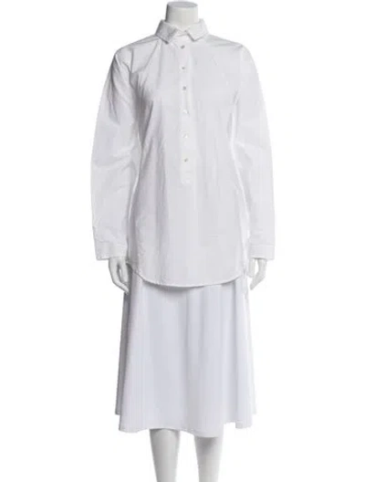 Pre-owned Marissa Webb Long Sleeve Blouse In White