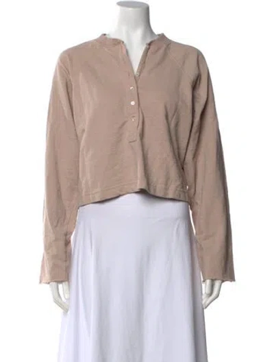Pre-owned Marissa Webb Long Sleeve Button-up Top In Neutrals