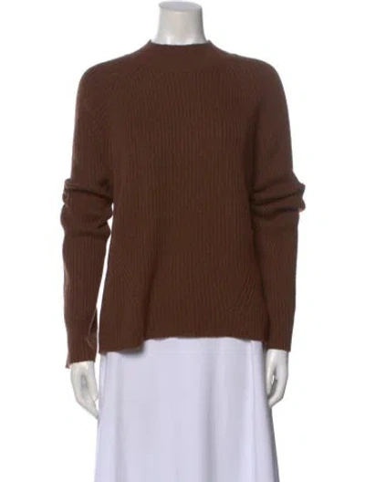 Pre-owned Marissa Webb Merino Wool Crew Neck Sweater In Brown